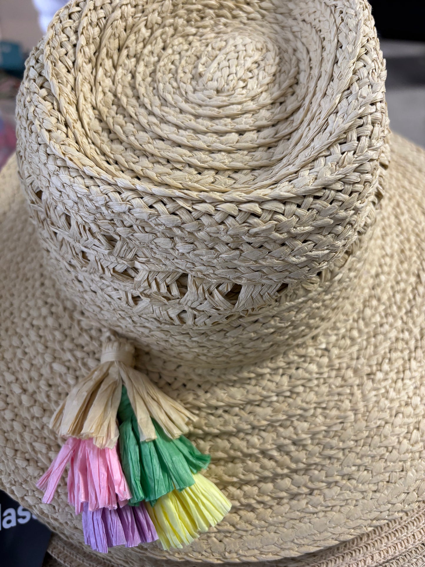 Tan Straw w/ Color Tassel