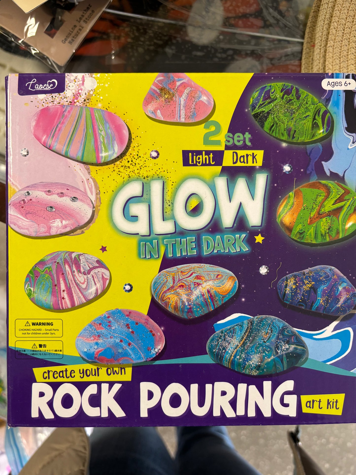 Glow in the Dark Rock Pouring