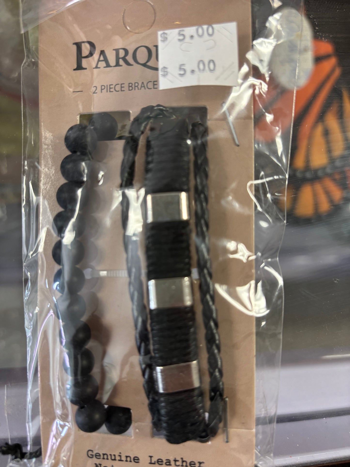 Men's 2 pc Decal Bracelet Set