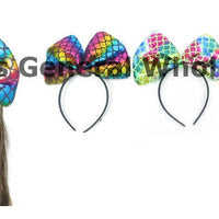 Little Girls Rainbow Bow Headbands