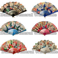 Glitter Flower Hand Fan